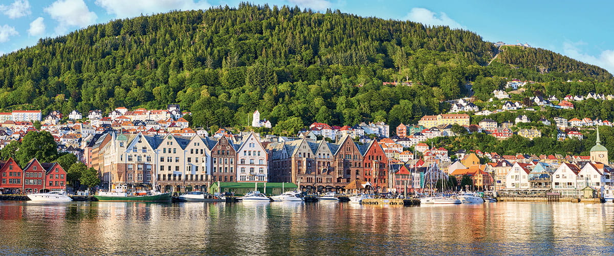 The colourful waterfront in Bergen, Norway